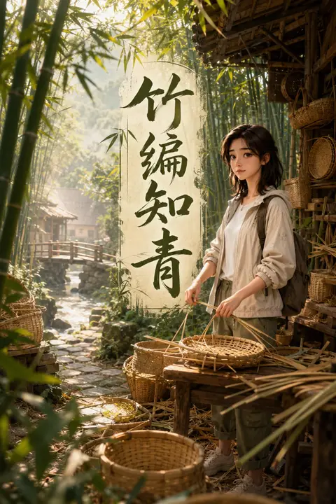 Bamboo weaving educated youth