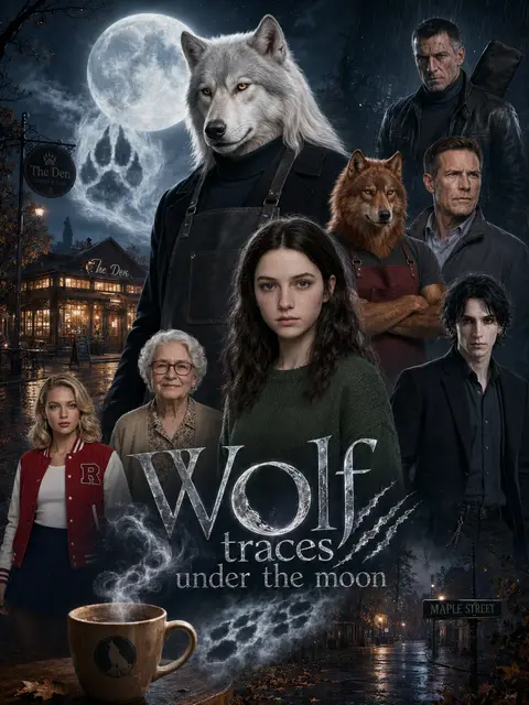 Wolf traces under the moon